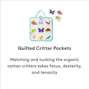 Lovevery quilted critter pocket toy